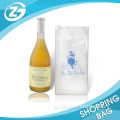 Transparent Clear Plastic Wine Bottle Bags with Soft Handle